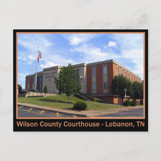 Wilson Landkreis Courthouse - Libanon, TN Postkarte