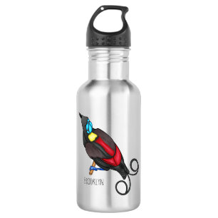 Wilson-Paradiesvogel-Vogel-Cartoon Edelstahlflasche