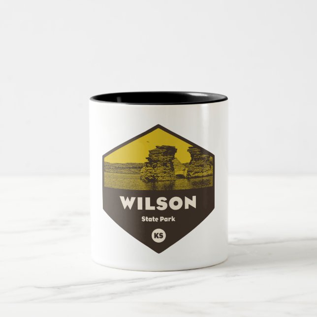 Wilson Staat Park Kansas Zweifarbige Tasse (Mittel)
