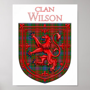 Wilson Tartan Scottish Kariert Lion Rampant Poster