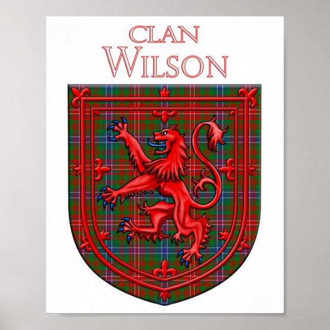 Wilson Tartan Scottish Kariert Lion Rampant Poster (Vorne)