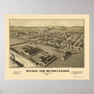 Wilson u. Mendelssohn, panoramische Karte PAs - Poster