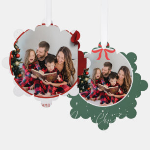 Wilsons Familie wünscht Weihnachtspapier-Ornamentk Ornament Karte