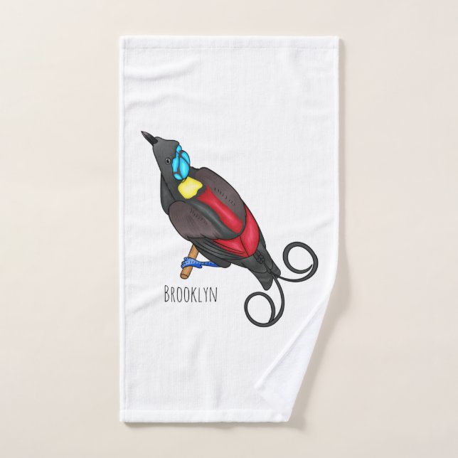 Wilsons Vogel-of-Paradies-Vogel-Cartoon Badhandtuch Set (Handtuch)