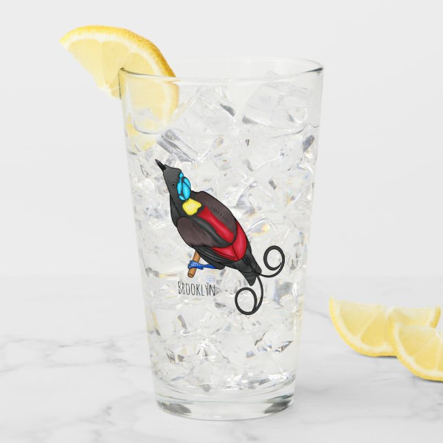 Wilsons Vogel-of-Paradies-Vogel-Cartoon Glas (Vorderseite Ice)