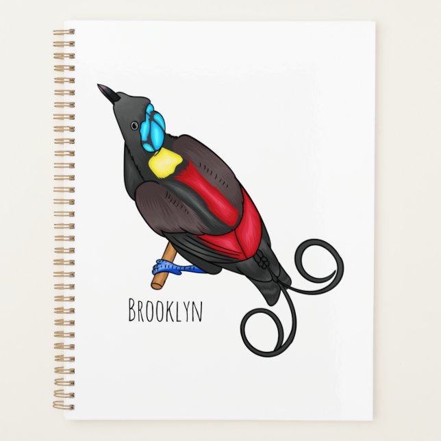 Wilsons Vogel-of-Paradies-Vogel-Cartoon Planer (Vorderseite)