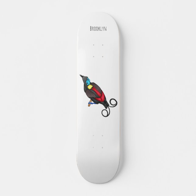 Wilsons Vogel-of-Paradies-Vogel-Cartoon Skateboard (Vorne)