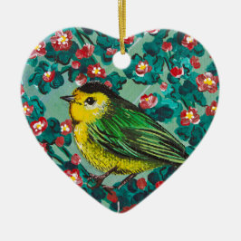 Wilson's Warbler Keramik Ornament