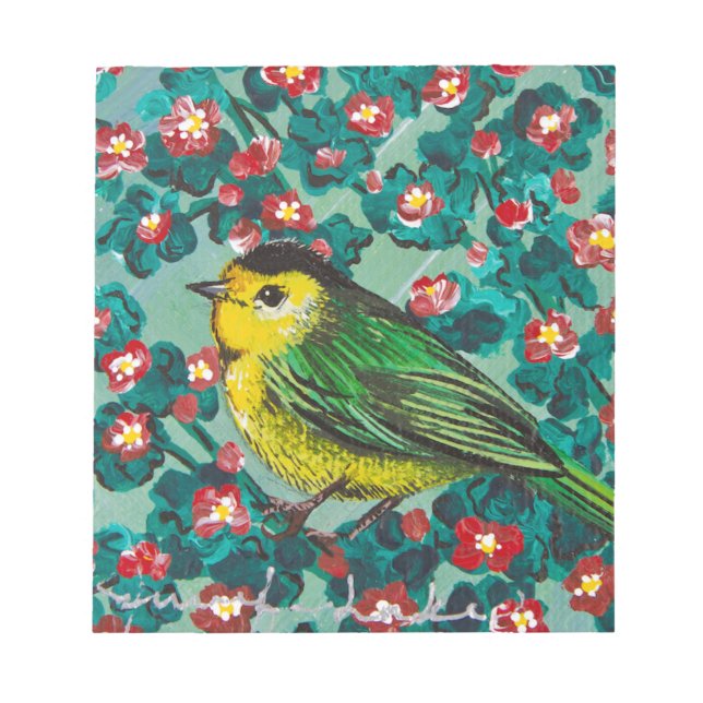 Wilson's Warbler Notizblock (Vorderseite)