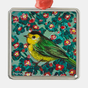 Wilson's Warbler Ornament Aus Metall
