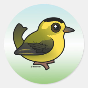 Wilson's Warbler Runder Aufkleber