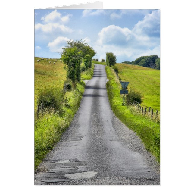Wiltshire Country Lane Blanche Notelet / Karte (Vorne)