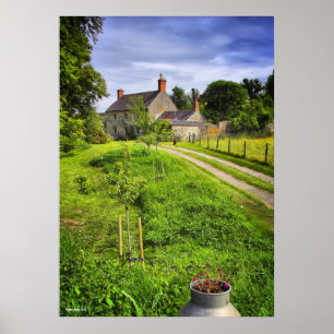 Wiltshire Farm Scene Print Poster