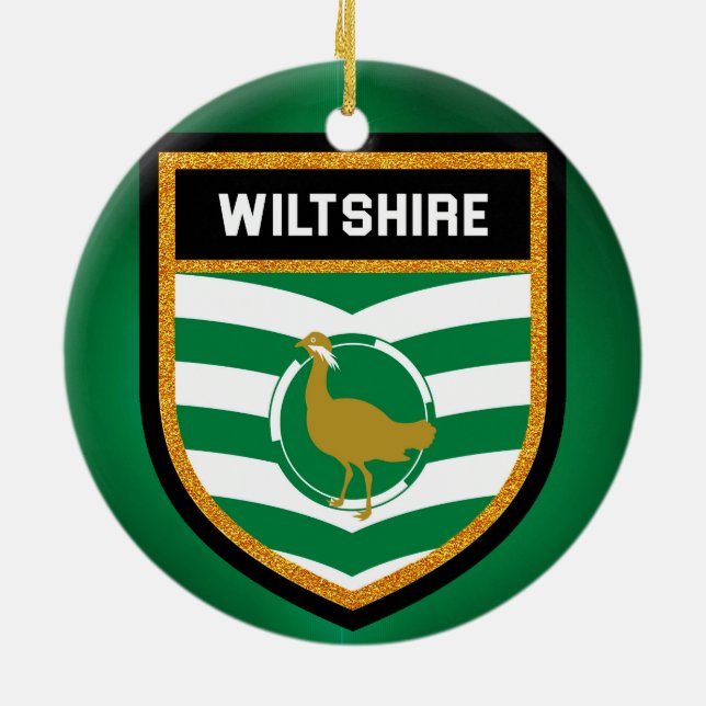Wiltshire Flag Keramik Ornament (Hinten)