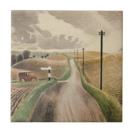 Wiltshire Landscape (von Eric Ravilious) Fliese