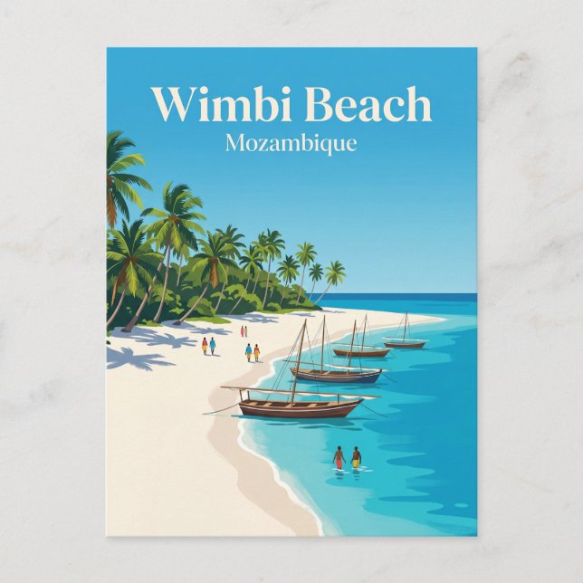 Wimbi Beach Mosambik Postkarte (Vorderseite)