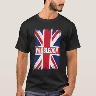 Wimbledon - England - Stadt unter der Flagge des V T-Shirt