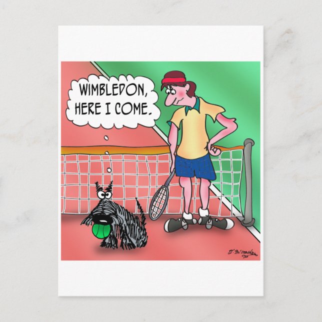Wimbledon, hier komme ich postkarte (Vorderseite)