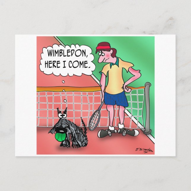 Wimbledon, hier komme ich postkarte (Vorderseite)