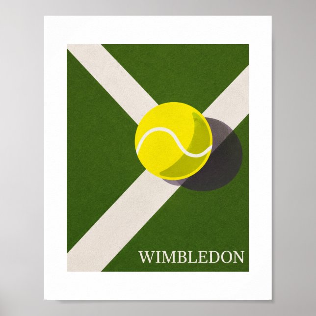 Wimbledon-Tennisplatzdesign Poster (Vorne)