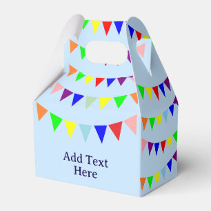 Wimpel Banner Muster Party Dekoration Blau Geschenkschachtel