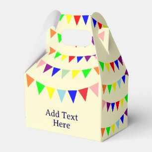 Wimpel Banner Muster Party Dekoration Gelb Geschenkschachtel