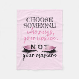 Wimper-Make-uprosa-Girly Zitat Fleecedecke