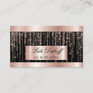 Wimpern & Augenbrauen Microblading Pink & Silber G Visitenkarte