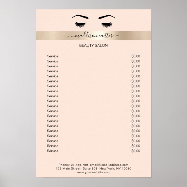 Wimpern Augenbrauen Poster (Vorne)