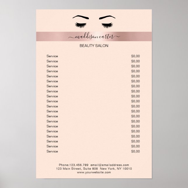 Wimpern Augenbrauen Poster (Vorne)