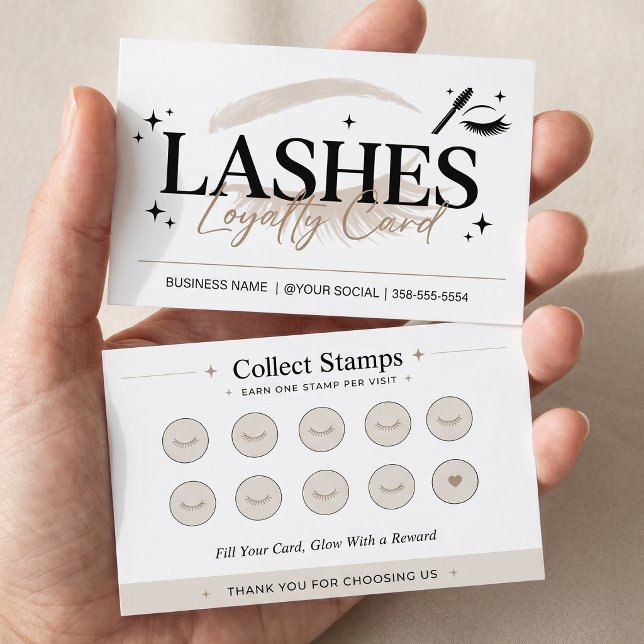 Wimpern Beige Minimalist Loyalty-Prämie (Von Creator hochgeladen)