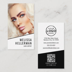 Wimpern Foto Logo Vertikal Visitenkarte