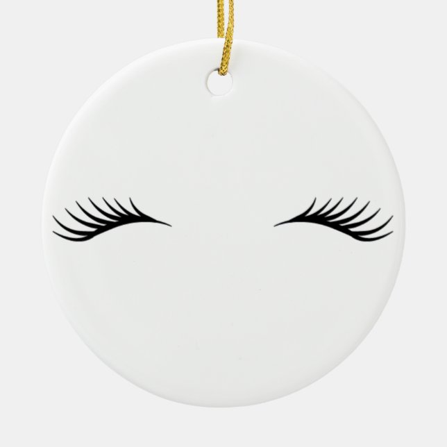Wimpern Keramikornament (Vorne)