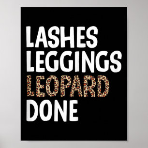 Wimpern Leggings Leopard Fertig Spaßherbst Herbst Poster