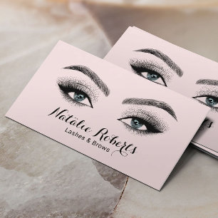 Wimpern-Make-up-Artist Beauty Salon Rouge Pink Bus Visitenkarte