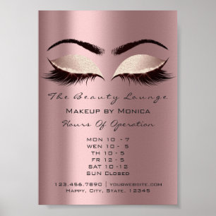Wimpern Make-up-Artist Glitter Beauty Aubergine Fu Poster