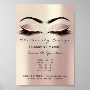 Wimpern Make-up-Artist Glitter Schönheit Rosa Pink Poster