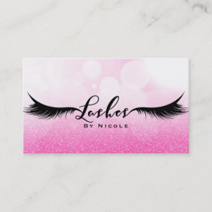 Wimpern Pink Glamour-Sparkel Wimpern Make-up Visitenkarte