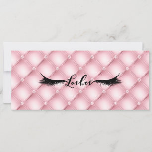Wimpern Pink Plush Diamonds Glam Geschenkgutschein Einladung