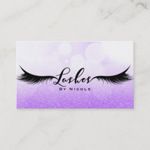 Wimpern Purple Sparkle Glamour Wimpern Makeup Visitenkarte