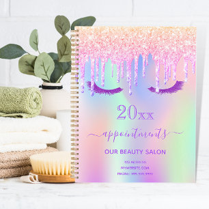 Wimpern rosa Tropfen irisierendes Salon 2027 Planer