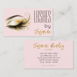 Wimpern Röschpink Professionell Elegant Einfach Visitenkarte