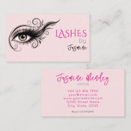 Wimpern Röschpink Professionell Elegant Einfach Visitenkarte
