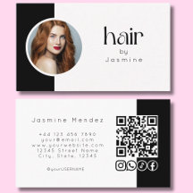 Wimpern Schwarz-Weiß-Foto QR-Code Social Icons 
