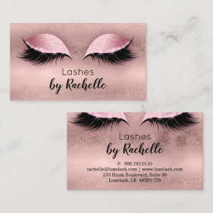 Wimpern Wimpern Visitenkarte Wimpern Rose Gold