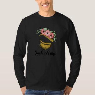 Wimpernkünstlerin Wimperntechnikerin Blumen Wimper T-Shirt