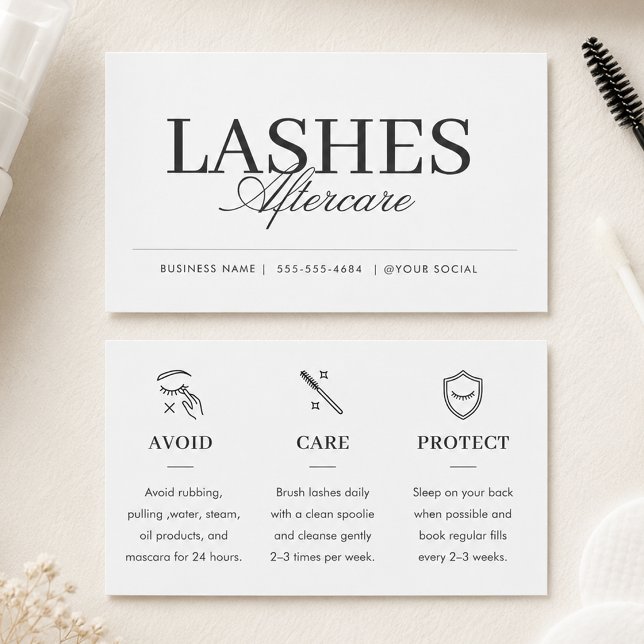 Wimpernpflege Schwarzes Minimalistisches Pflege-In (Von Creator hochgeladen)