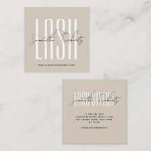 Wimpernstylist moderne Typografieschrift beige