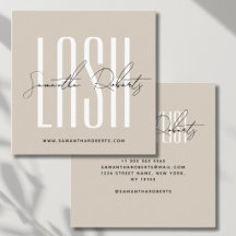 Wimpernstylist moderne Typografieschrift beige