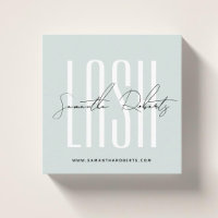 Wimpernstylist moderne Typografieschrift hellblau